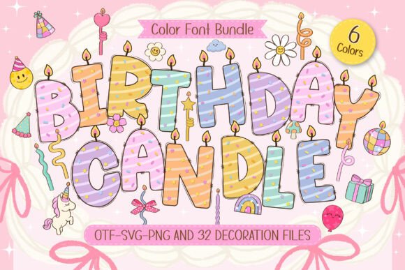 Birthday Candle: The Color Font That Brings Joy to Your Designs