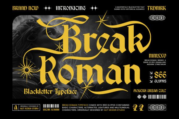 Break Roman: A Typeface Where Gothic Soul Meets Modern Edge