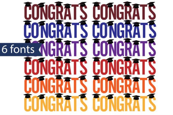 Congrats Color: A Festive Graduation Display Font