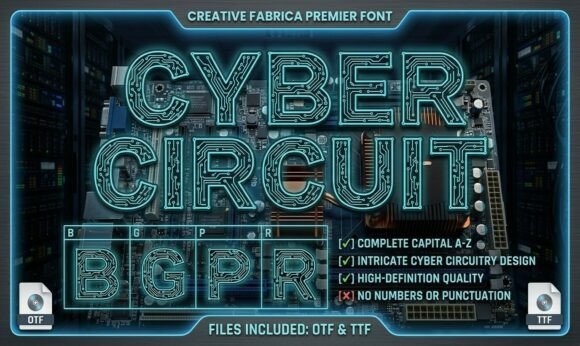 Cyber Circuit: The Typeface for High-Tech Visual Identity