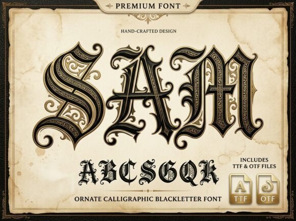 Sam: The Blackletter Font for Unforgettable Gothic Impact