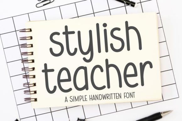 Stylish Teacher: A Handwritten Font for Vibrant, Personal Designs