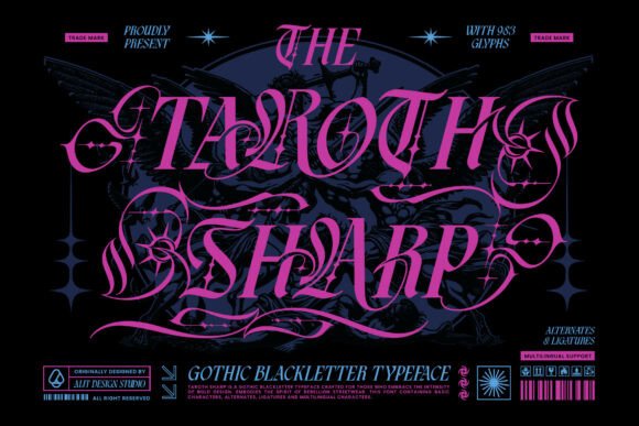 Taroth Sharp: A Modern Gothic Blackletter Typeface
